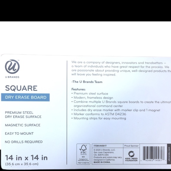 🎈🛍TRADED TWINCHERRY11!!!🛍🎈 🆕🏠 UBRANDS ||Square Metal Dry Erase Board - Picture 3 of 4